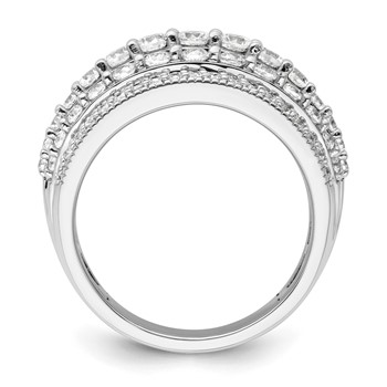 14k White Gold 1 1/2 carat Lab Grown Diamond VS/SI+ G+ Complete Fashion Ring — alternate view