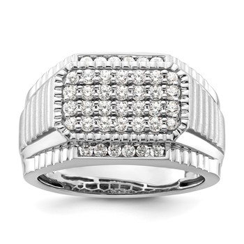 IBGoodman 14k White Gold 7/8 carat Lab Grown Diamond VS/SI+ G+ Men's Ring