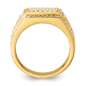 IBGoodman 14k 1 3/8 carat Lab Grown Diamond VS/SI+ G+ Men's Ring — alternate view