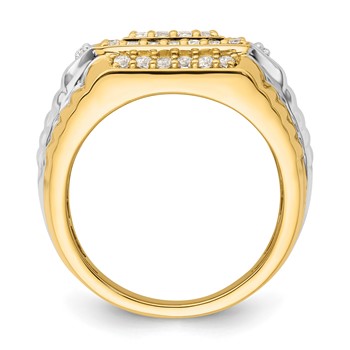 IBGoodman 14k Two-Tone 1 carat Lab Grown Diamond VS/SI+ G+ Men's Ring — alternate view