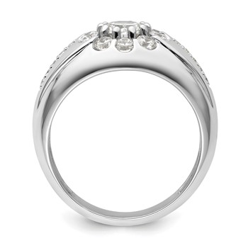 IBGoodman 14k White Gold 1 1/2 carat Lab Grown Diamond VS/SI+ G+ Complete Men's Ring — alternate view