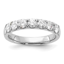 Image of 14k White Gold 1 carat Lab Grown Diamond VS/SI+ G+ Seven Stone Complete Band