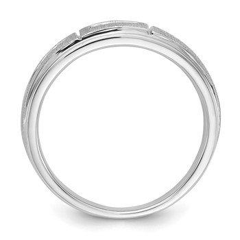 IBGoodman 10k White Gold 1/5 carat Lab Grown Diamond VS/SI+ G+ Complete Men's Ring — alternate view