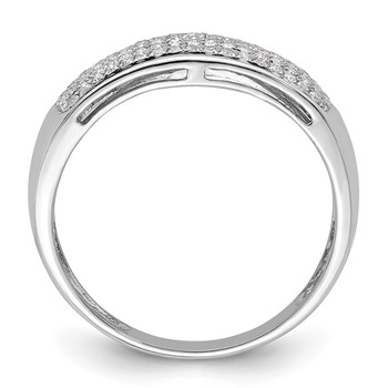 14k White Gold 1/4 carat Lab Grown Diamond VS/SI+ G+ Complete Ladies Band — alternate view