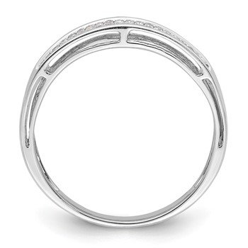 14k White Gold 1/5 carat Lab Grown Diamond VS/SI+ G+ Complete Ladies Band — alternate view