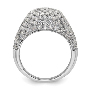 14k White Gold 2 3/8 carat Lab Grown Diamond VS/SI+ G+ Complete Cluster Fashion Ring — alternate view