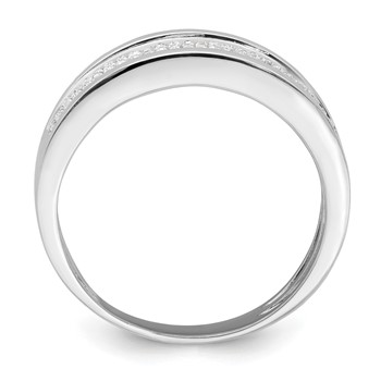 IBGoodman 14k White Gold 1/4 carat Lab Grown Diamond VS/SI+ G+ Complete Men's Band — alternate view