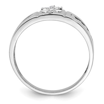 IBGoodman 14k White Gold 1/4 carat Lab Grown Diamond VS/SI+ G+ Complete Cross Men's Band — alternate view