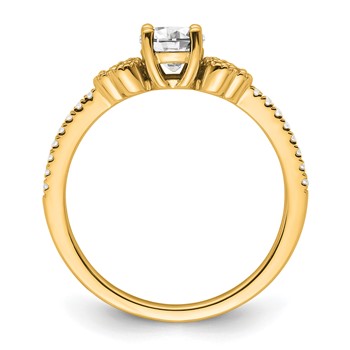 14k Semi-mount Diamond Round Center Engagement Ring — alternate view