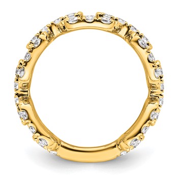 True Origin 14K Yellow Gold 2 3/8 carat Lab Grown Diamond VS+ F+ Complete Band — alternate view
