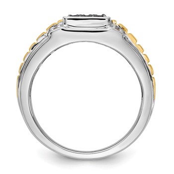 10k Two-tone Brown Diamond Ring — alternate view