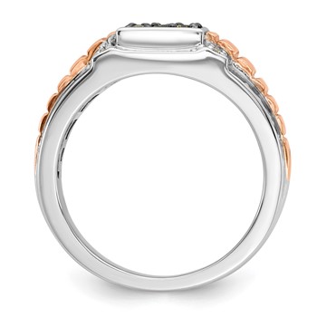 10k Two-tone Brown Diamond Ring — alternate view