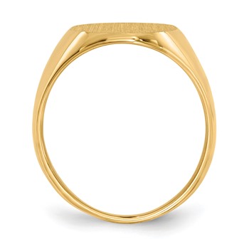 18k 16.0x13.0mm Closed Back Signet Ring — alternate view