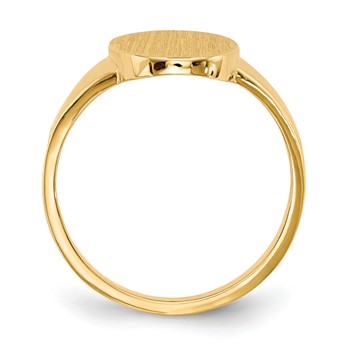 14k 9.0x14.5mm Oval Open Back Signet Ring — alternate view