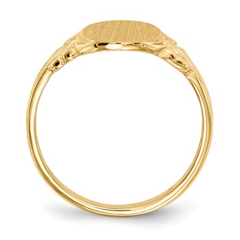 14k 8.0x10.0mm Oval Open Back Signet Ring — alternate view