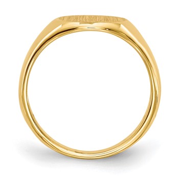 14k 8.5x7.5mm Closed Back Size 3 Childs Oval Signet Ring — alternate view