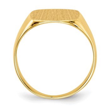 18k 15.0x13.5mm Closed Back Men's Signet Ring — alternate view