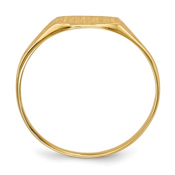 14k 8.5x7.0mm Octagon Open Back Signet Ring — alternate view