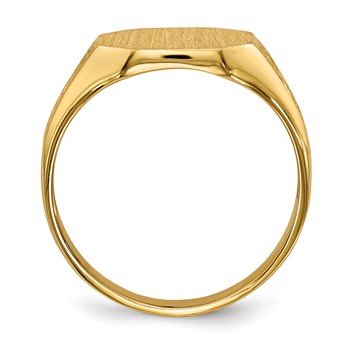 14k 11.0x9.0mm Octagon Open Back Signet Ring — alternate view