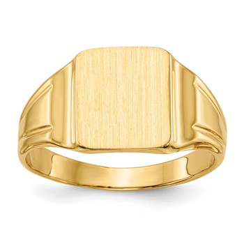 10k 7.5x9mm Closed Back Signet Ring