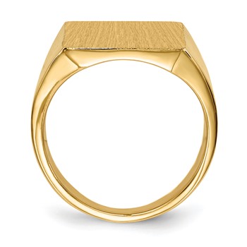 18ky 15.0x17.0.0mm Closed Back Mens Signet Ring — alternate view