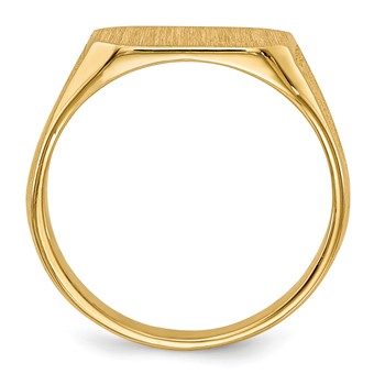 14k  8.5x5.0mm Closed Back Size 3 Childs Octagonal Signet Ring — alternate view