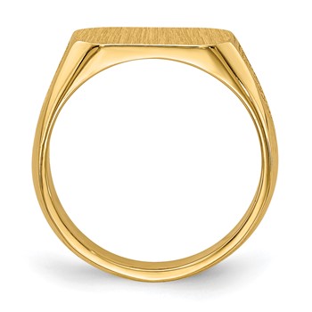 14k 10.0x5.5mm Closed Back Size 3 Childs Octagonal Signet Ring — alternate view