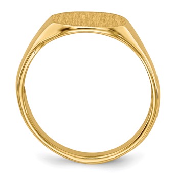 14k 8.0x6.25mm Open Back Size 2.5 Childs Oval Signet Ring — alternate view