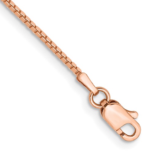 14k Rose Gold 1mm Box Chain