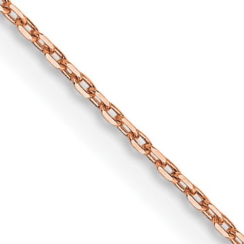 14k Rose Gold .8mm D/C Forzantine Cable Chain