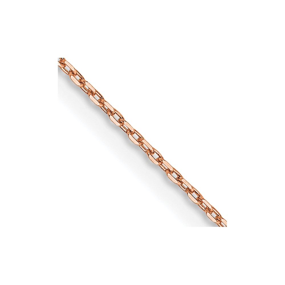 14k Rose Gold .8mm D/C Forzantine Cable Chain