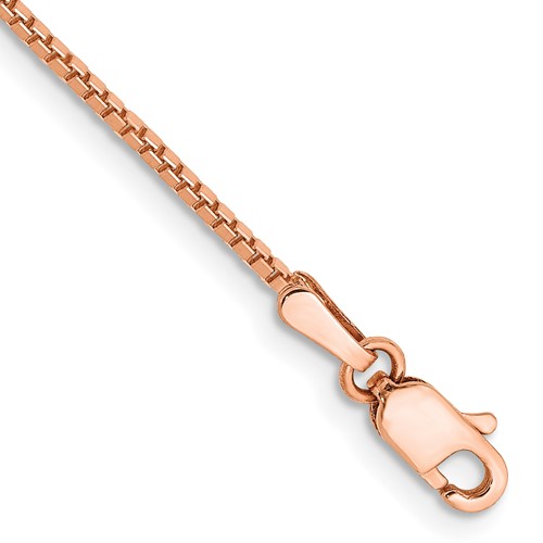 14k Rose Gold 1.1mm Box Chain
