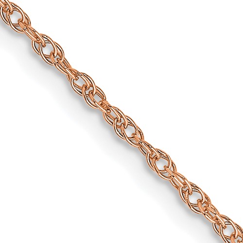14k Rose Gold 1.15mm Baby Rope Chain