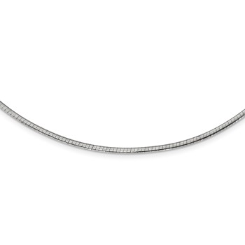 Sterling Silver Gold-pltd 2mm Reversible with 2in ext Cubetto Chain — alternate view