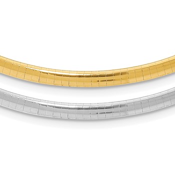 Sterling Silver Gold-plated 4mm Reversible with 2in ext Cubetto Chain