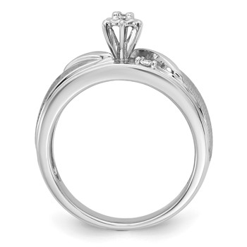Sterling Silver CZ Engagement Ring — alternate view