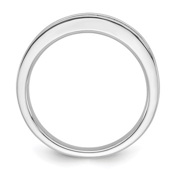 Sterling Silver CZ Mens Band — alternate view