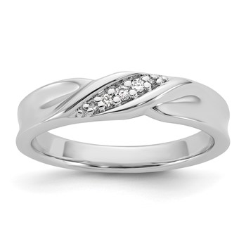 Sterling Silver CZ Mens Ring