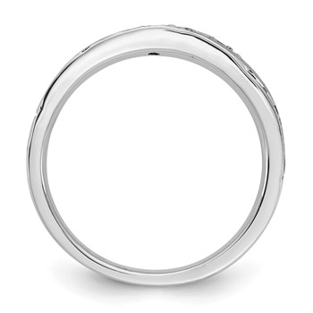 Sterling Silver CZ Womens Wedding Band — alternate view