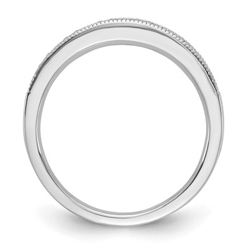 Sterling Silver CZ Womans Band — alternate view