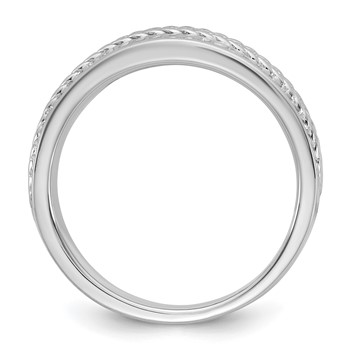 Sterling Silver CZ Mens Band — alternate view