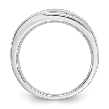 Sterling Silver CZ Womens Band — alternate view