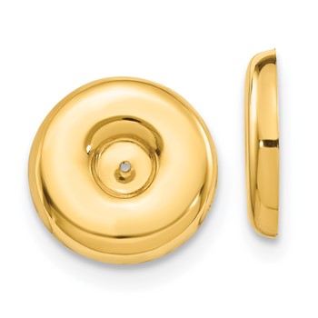 14k Polished Round Fancy Earring Jackets