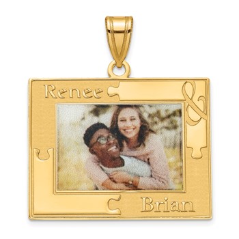 Sterling Silver/Gold-plated Personalized Picture Pendant