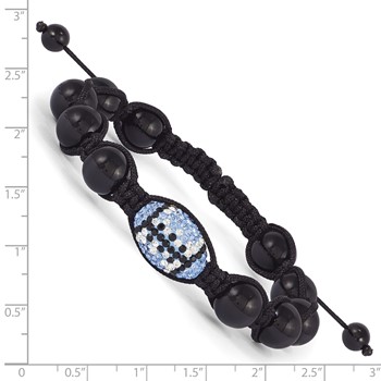 Crystal Football Macrame Bracelet — alternate view
