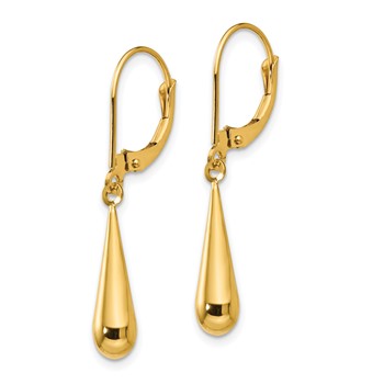 14k Madi K Teardrop Dangle Leverback Earrings — alternate view