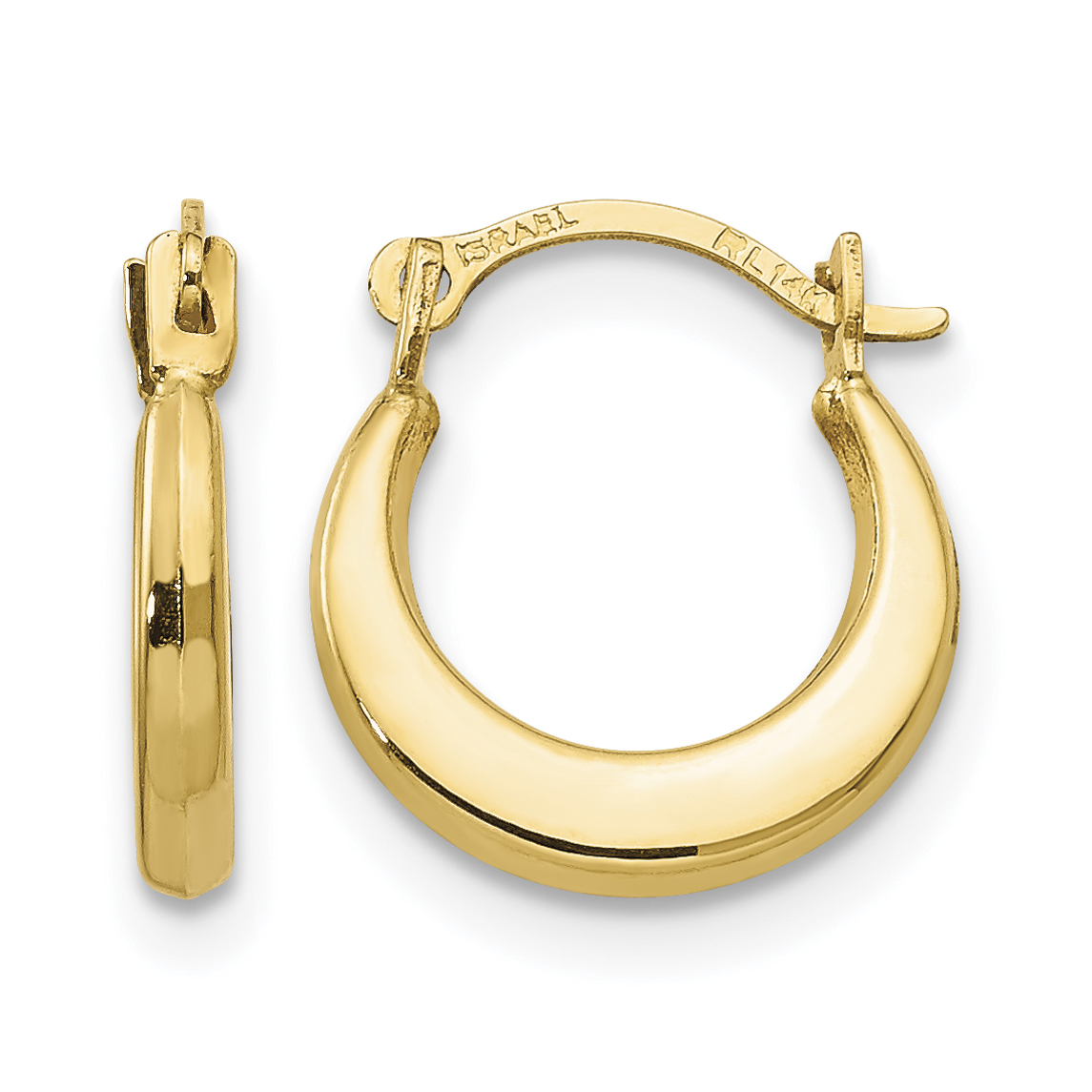 NEW - Real 14kt Yellow Gold Madi K Small Hoop Earrings 1.6x12mm main product image