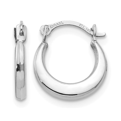 14k White Gold Madi K Small Hoop Earrings