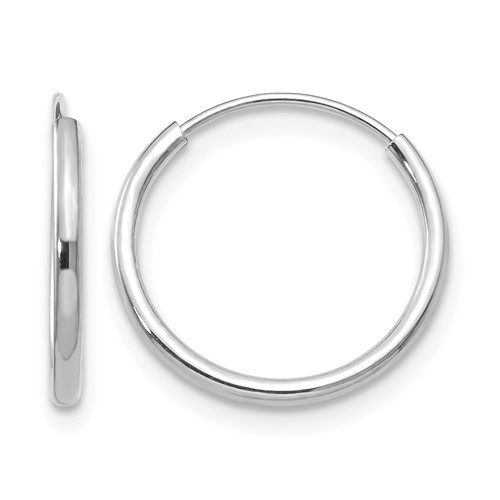 14k Madi K White Gold Endless Hoop Earrings