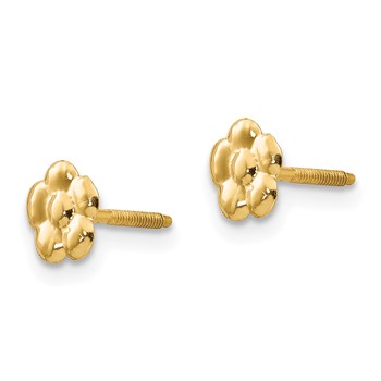 14k Madi K Flower Childrens Screwback Post Earrings — alternate view